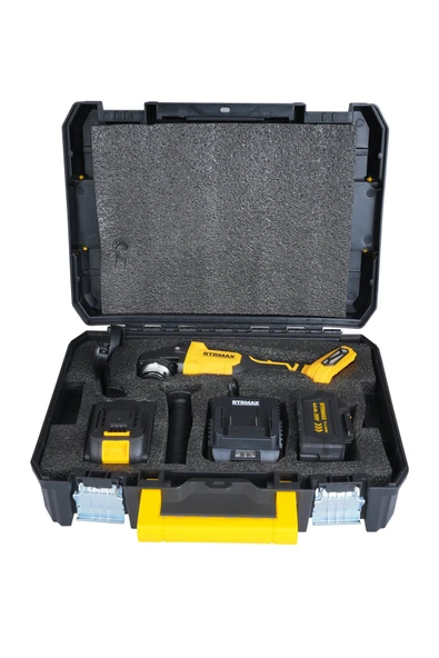 RTS5050 Şarjlı Avuç Taşlama Makinası Kömürsüz 125mm 8.500 Rpm 2x4 Ah 20V Çift Akü S-Lion - Akü Dahil - 4