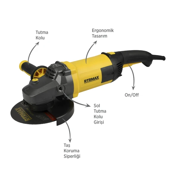 RTM1180 Büyük Taşlama Makinası 180 mm 2300 W - 3