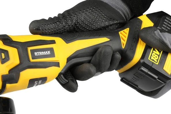 RTX2055B Şarjlı Avuç Taşlama Makinası Kömürsüz 115 mm - Akü Hariç - 6