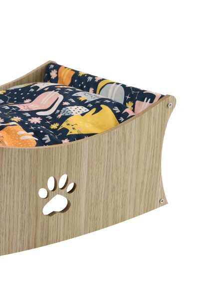 Ahşap Kedi Salıncağı, Sallanan Kedi- Köpek Yatağı,Paspas Hediye - 3