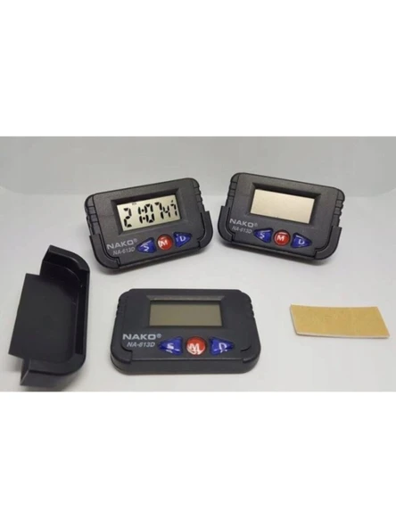 Nako Dijital Alarmlı, Kronometreli, Masa ve Araç Saati (NA-613D) - 3