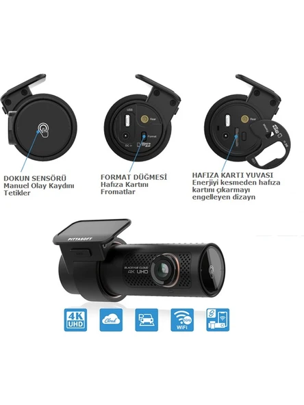 Blackvue DR970X-2CH 4K UHD 2 Kameralı Araç Kamerası - 4