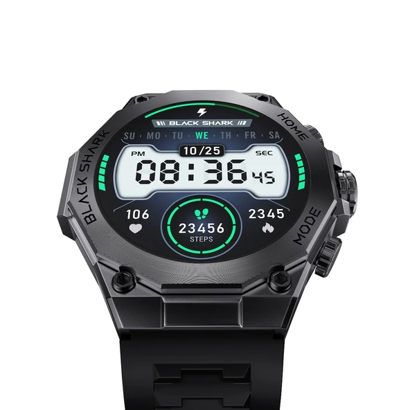 Black Shark S1 Pro Akıllı Saat Black  (Black Shark Türkiye Garantili) - 3