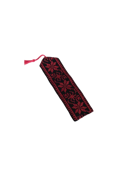 Filistin Geleneksel Kırmızı Nakışlı Kitap Ayraçı 18*5 Cm A300022 - 4