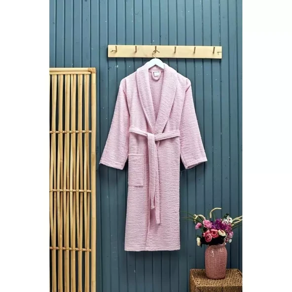 Polo Life Kutulu %100 Pamuk Tek Bornoz Şalyaka-A.Pembe (L Beden)