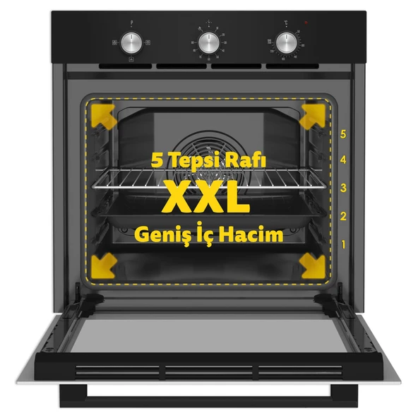 Simfer 8228 Trend Siyah Cam, Mekanik Timer, 4 Fonk.Power Tu - 4