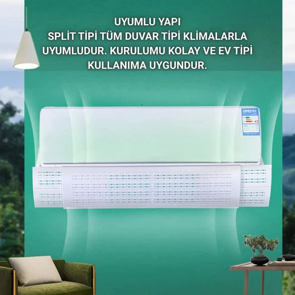 Coofbe Delikli Yapışkanlı Ayarlanabilir Klima Hava Yönlendirici Aparat Klima Aparatı Siperlik Yön Aparatı - 2
