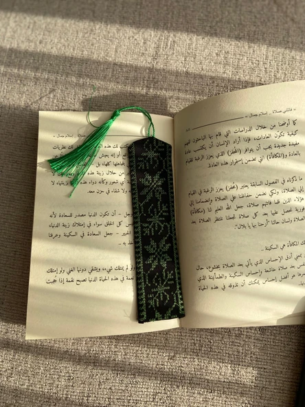 Filistin Geleneksel Kırmızı Nakışlı Kitap Ayraçı 18*5 Cm A300022 - 5