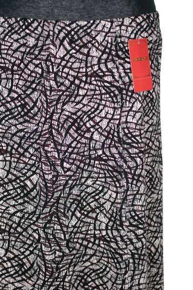 Hesna Kadın Betül 8 Parça Lastikli Astarsız Siyah Etek Desen 39 - 2