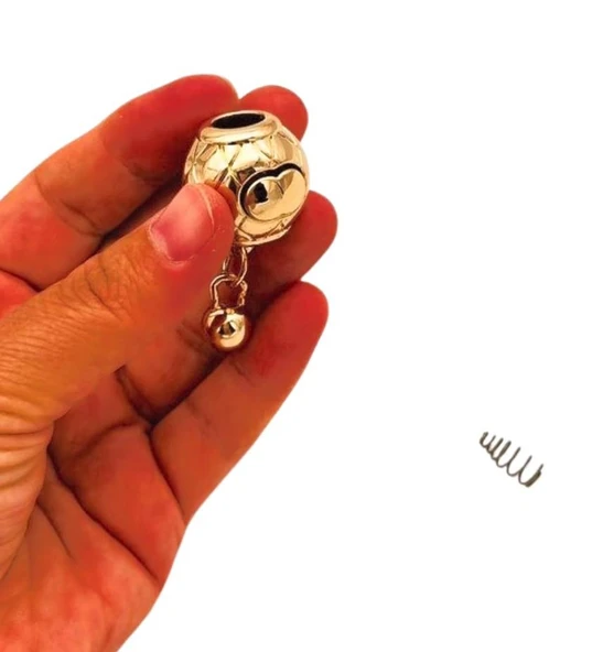 Angel Çanta Aksesuar Light Gold Yuvarlak Yaylı Büzgü Aparatı - Resim 2