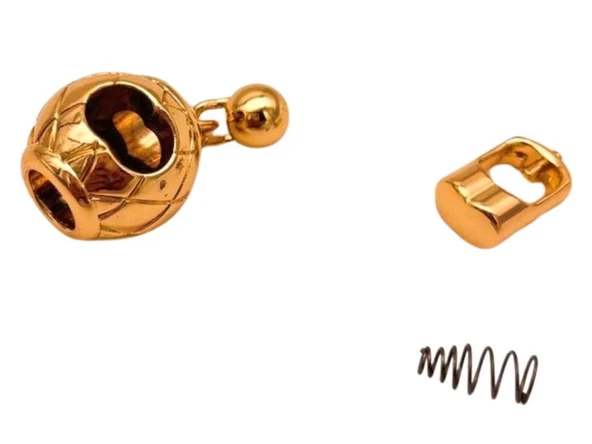 Angel Çanta Aksesuar Light Gold Yuvarlak Yaylı Büzgü Aparatı - Resim 3