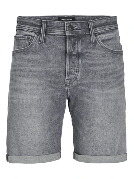 JACK JONES Erkek Likralı Siyah Kot Şort 12269612