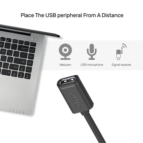 UNITEK USB-A(M) TO USB-A(F) UZATMA KABLO 1.5MT (Y-C449GBK) - 4