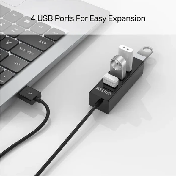 UNITEK TYPE-A TO 4 PORT USB2.0 HUB 80CM KABLO (Y-2140) - 2