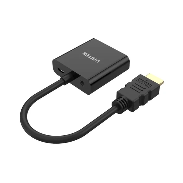 UNITEK HDMI TO VGA DÖNÜŞTÜRÜCÜ SES DESTEKLİ 1080P&60Hz (Y-6333) - 2