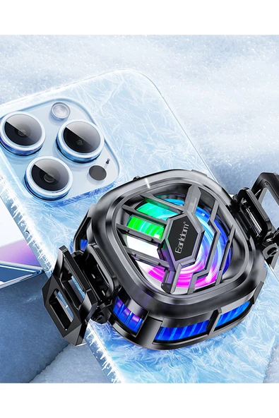 Earldom F12 RGB Radyatör Telefon Soğutucu Fan - 2