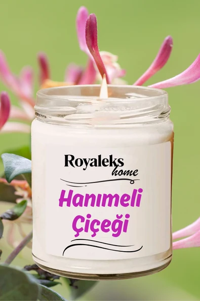 Doğal Özel Seri Kokulu Dekoratif Kavanoz Mum 210 cc - Hanımeli Esansı - RYL - 3