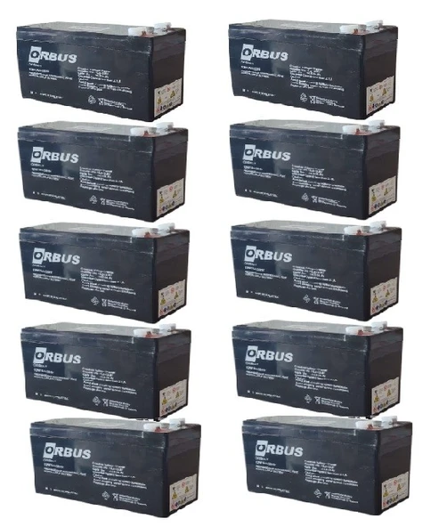 ORBUS 12V 7Ah AMPER AGM JEL ORBUS AKÜ  10'LU Paket