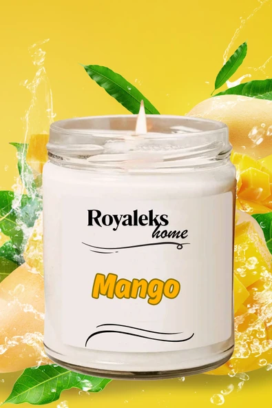 Doğal Özel Seri Kokulu Dekoratif Kavanoz Mum 210 cc - Mango Esansı - RYL - 3