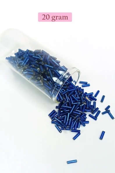 Uzun Boru Kesme Boncuk Çap 2mm Uzunluk 10 mm - 4 Renk - Toplam 80 Gram - BNC428 - 3