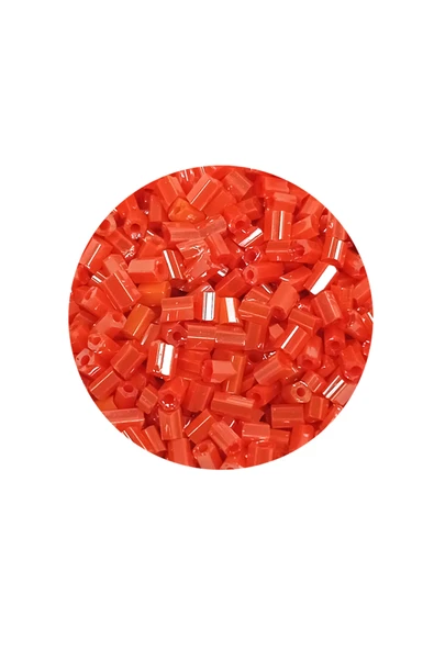 Kesme Cam Boncuk 2mm - 60 Gram - Mercan Kırmızı - BNC358 - 2