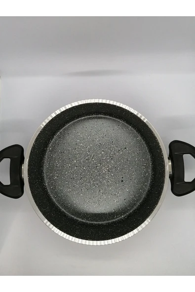 Ela Yanmaz Yapışmaz Derin Tencere 22 Cm 2 Parça Gri - 4