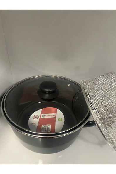 BYKARDLEEN CAM KAPAK EMAYE KIZARTMA TENCERE 22 CM - 4
