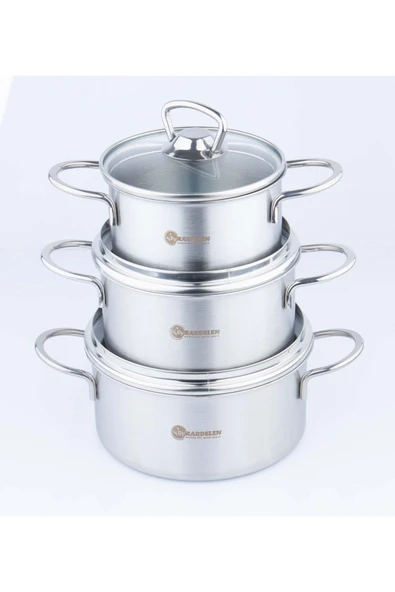 MİNİ TENCERE SETİ İNOX (12-14-16) - Resim 2