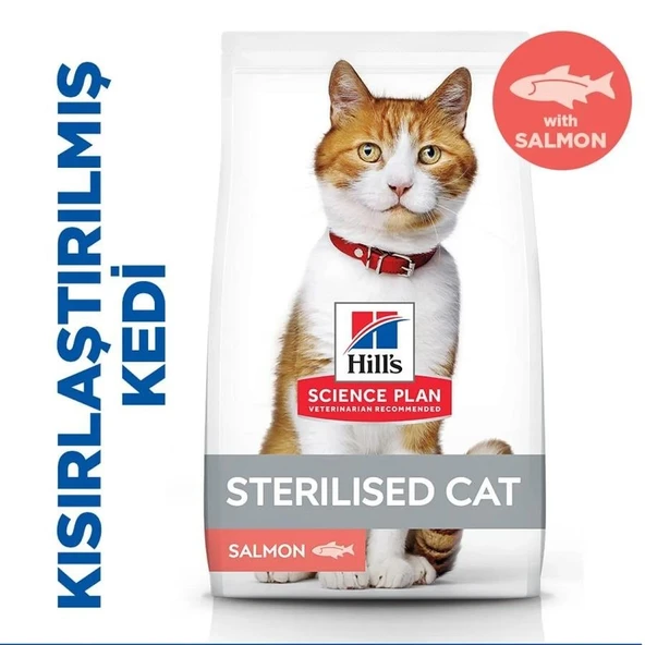 Hill's Somonlu Kısırlaştırılmış Yetişkin Kedi Maması 1.5kg - 3