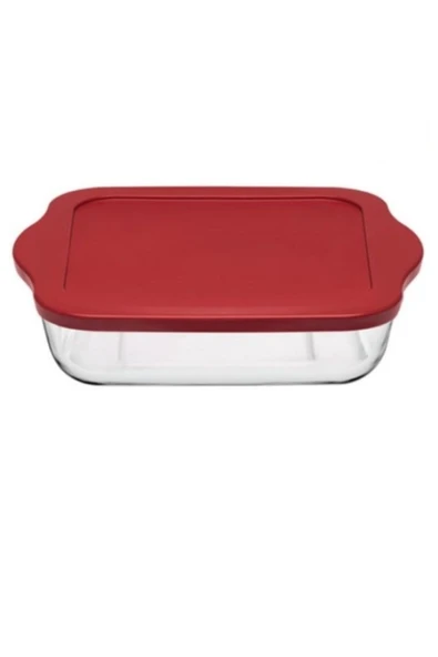 59024 Borcam Plastik Kapaklı Kare Tepsi 3200 Cc