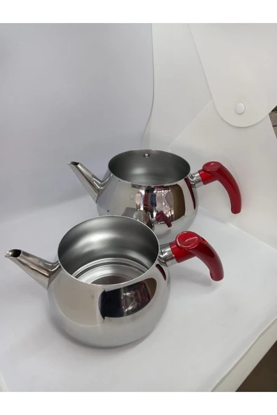 Küre Paslanmaz Çelik Kendinden Süzgeçli Mini Boy Çaydanlık - 7