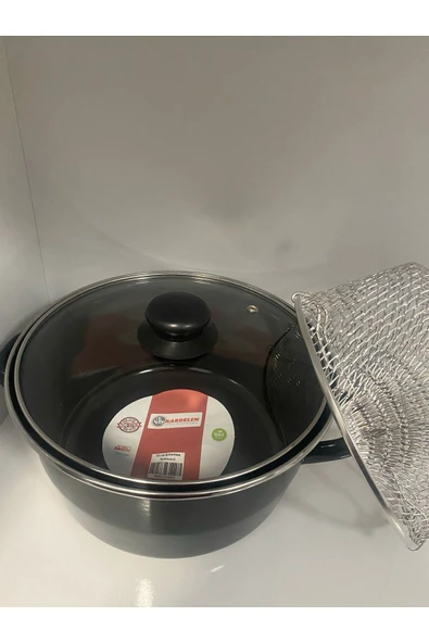 BYKARDLEEN CAM KAPAK EMAYE KIZARTMA TENCERE 22 CM - 3