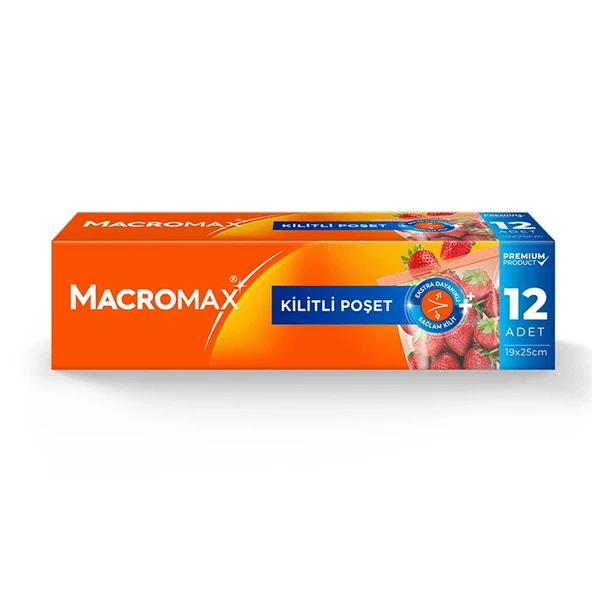 MACROMAX KİLİTLİ POŞET  12 Lİ  19X25 CM  3556 ürün görseli 1