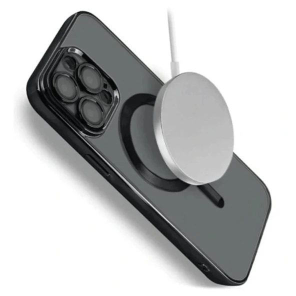 İPhone 15 Pro Max Uyumlu Magsafe özellikli Mavi Pure Kılıf - Resim 4