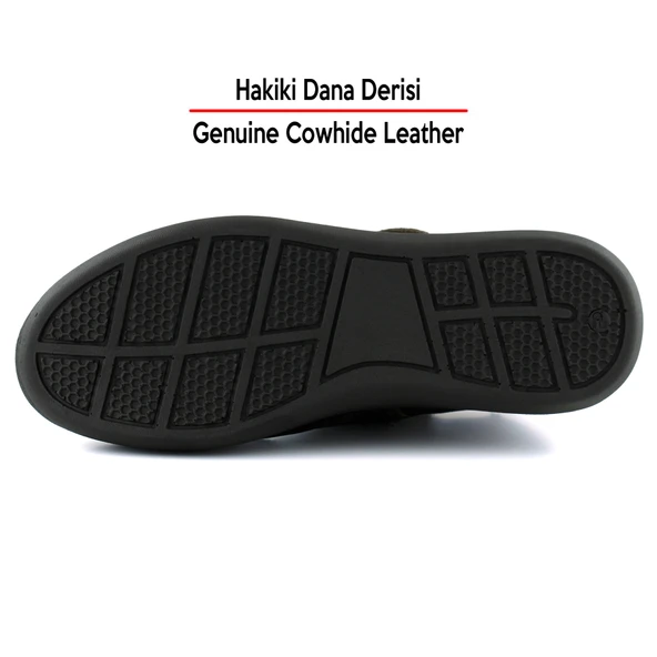 Erkan Saçmacı Lawine Taba Hakiki Dana Derisi Fermuarlı Cırt Cırtlı Bot - 6