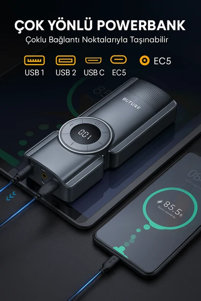 BUTURE BETA01 3500A 4 in 1 20000mah Taşınabilir Akü Takviye Kiti - 5