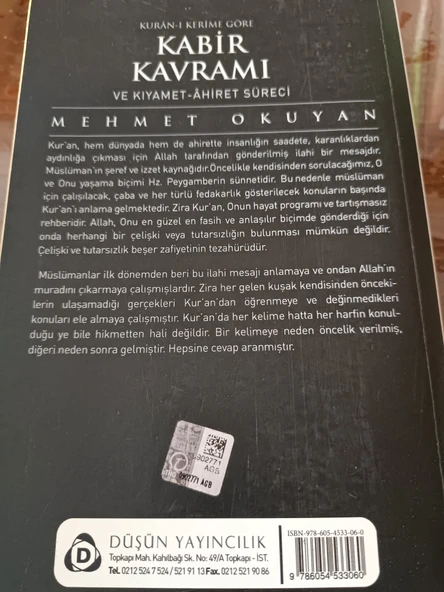 Kur'an-ı Kerim'e Göre Kabir Kavramı ve Kıyamet-Ahiret Süreci Mehmet Okuyan  DÜŞÜN YAYINCILIK - 2