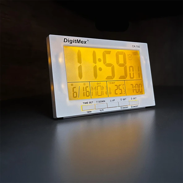 DigitMex CK-700 Dijital Saat ve Sıcaklık Ölçer