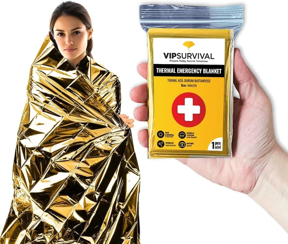 Acil Durumlar Ve Deprem İçin Termal Battaniye ,Vücut Isınızı Koruyun 10 Adet - 2