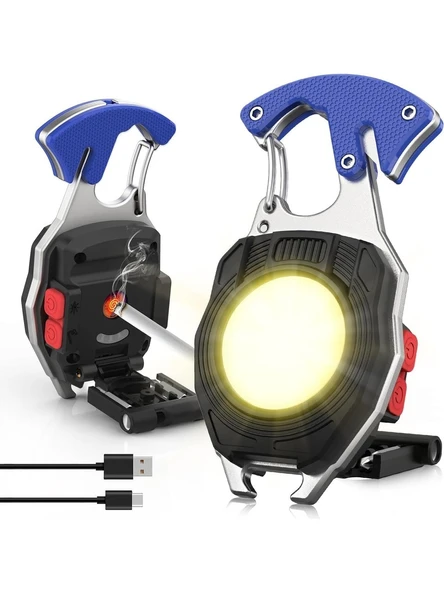 2 Lİ Kamp Seti 7 Modlu Çok İşlevli Fener Seti Ve Çatal Bıçak Takımı Çok Kullanışlı Kamp Seti - 6