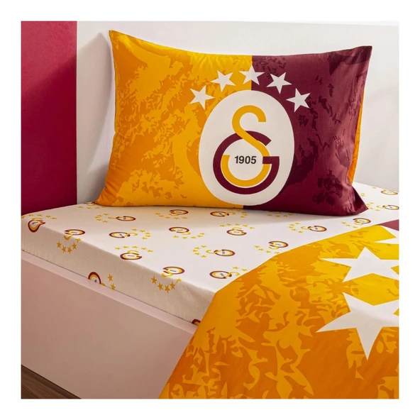TAÇ GALATASARAY 5 YILDIZ TEK KİŞİLİK NEVRESİM TAKIMI LİSANSLI - 2