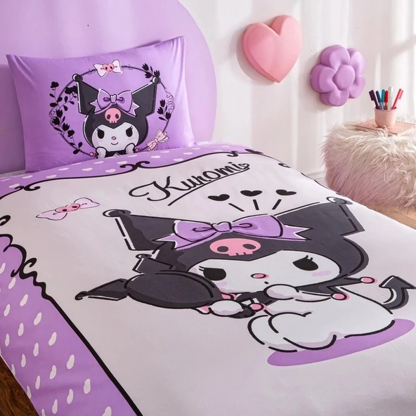 TAÇ KUROMİ TEK KİŞİLİK NEVRESİM TAKIMI LİSANSLI 100X200 - 2