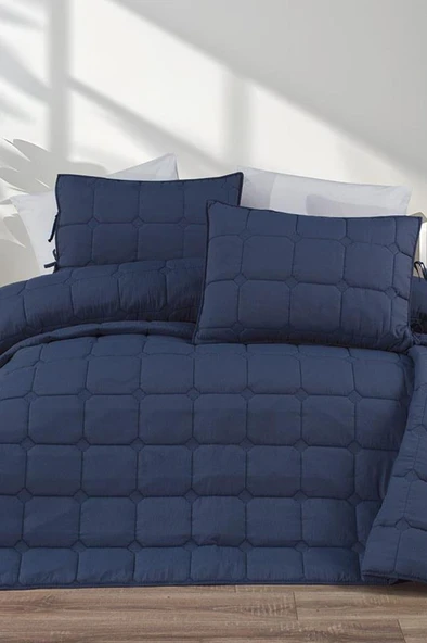 Cratos Comfort Çift Kişilik Yatak Örtüsü Lacivert