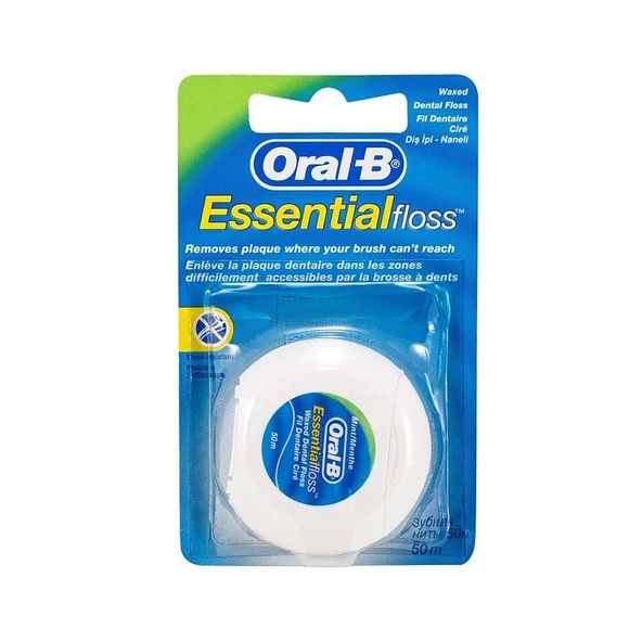 ORAL-B DİŞ İPİ ESSENTIAL FLOSS MUMLU 50MT