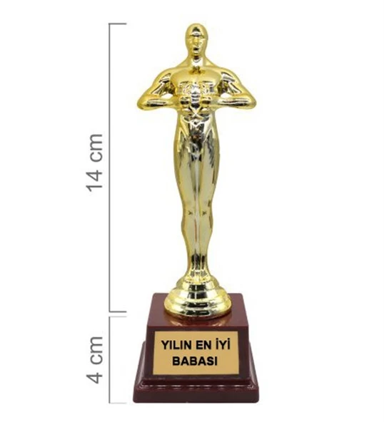 Eşe Sevgiliye Babaya Hediye Yılın En İyi Babası Oscarı Ödülü Hediye Büyük Boy - 2