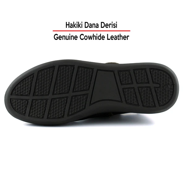 Erkan Saçmacı Lawine Kahverengi Hakiki Dana Derisi Fermuarlı Cırt Cırtlı Bot - 6