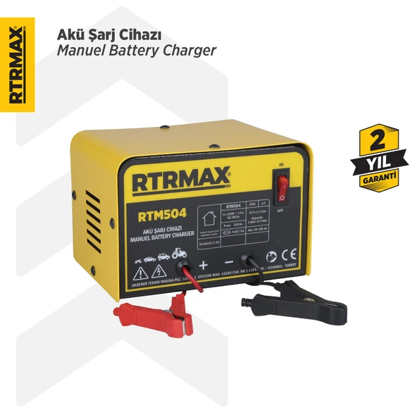 RTM504 Akü Şarj Cihazı/Ünitesi 8 A 12V 20-105 Ah