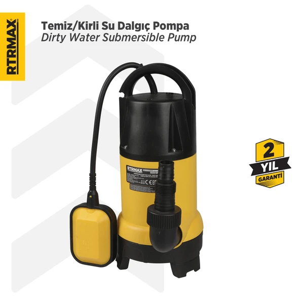 RTM839 Temiz-Kirli Su Dalgıç Pompa 900 W 8.5 Mt - 2