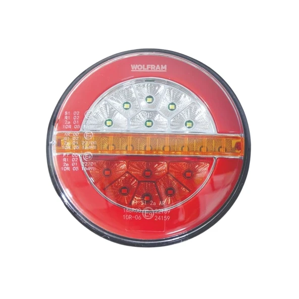 Led Yuvarlak 4 Fonksiyonlu Stop-Sinyal-Park Lambası 10-30V E9 Belgeli Sol 40130 - 2