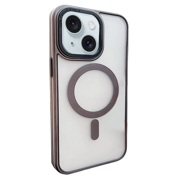 İPhone 15 Uyumlu Magsafe özellikli Siyah Monte Kılıf ürün görseli 1